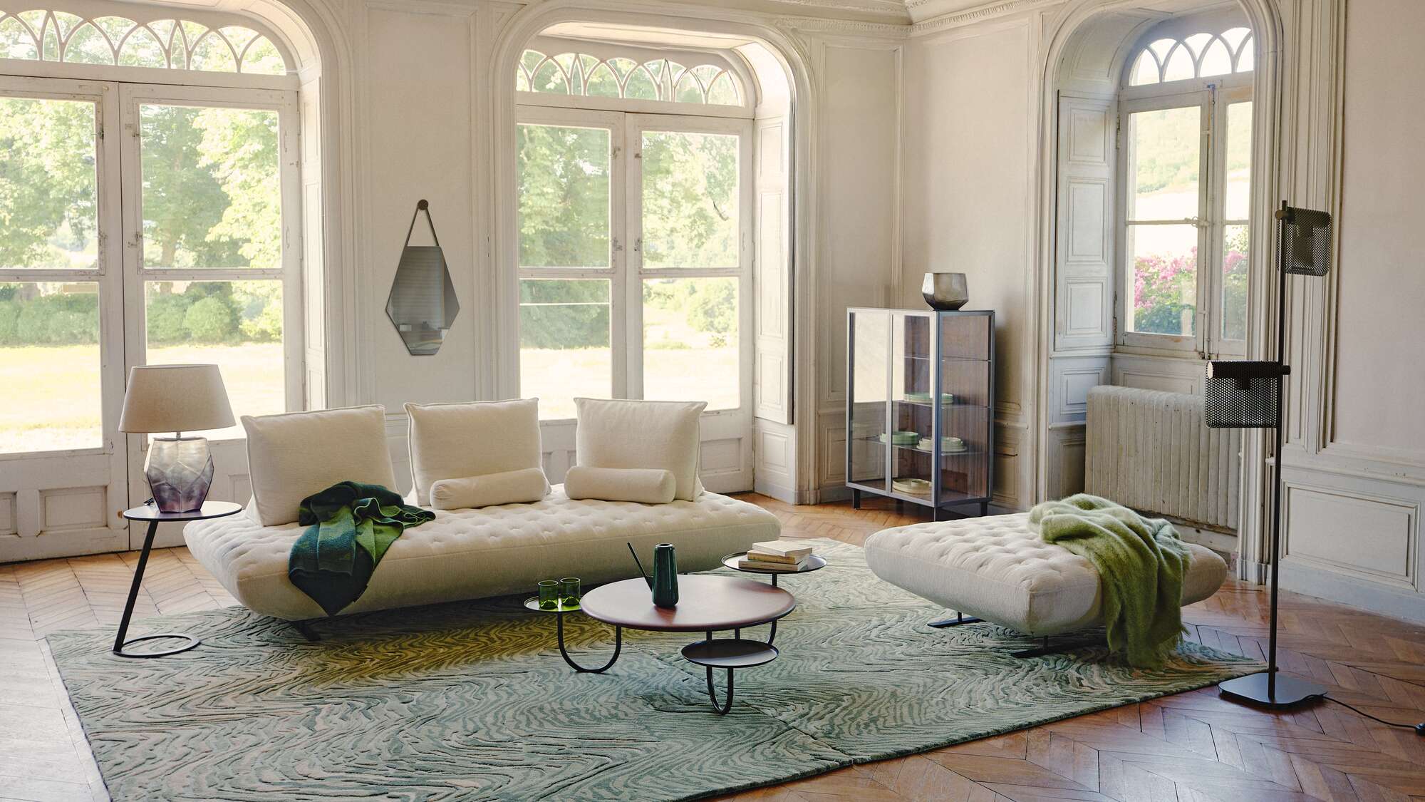Prado 2 Sofa and ottoman by Christian Werner